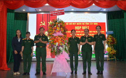 Bộ CHQS tỉnh Tây Ninh họp mặt kỷ niệm ngày thành lập Hội liên hiệp Phụ nữ Việt Nam