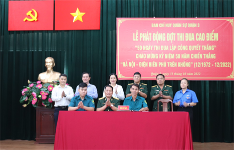 LLVT Quận 3 phát động thi đua cao điểm chào mừng kỷ niệm 50 năm Chiến thắng “Hà Nội – Điện Biên Phủ trên không”