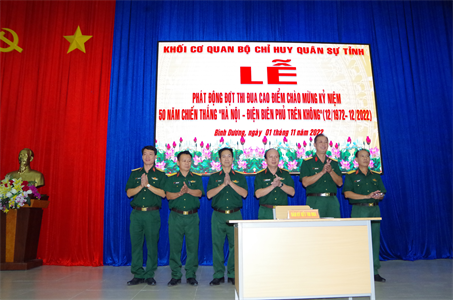 Bộ CHQS tỉnh Bình Dương phát động “50 ngày thi đua lập công quyết thắng”