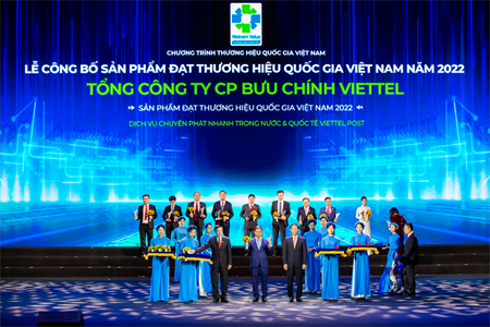 Viettel post - Doanh nghiệp chuyển phát duy nhất có sản phẩm đạt thương hiệu quốc gia 5 năm liên tiếp