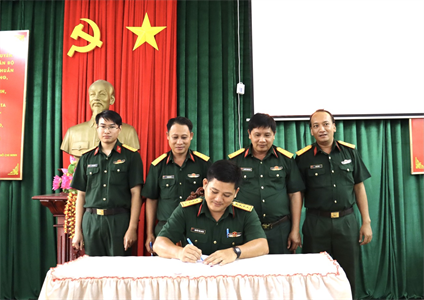 Ban CHQS huyện Cần Giuộc, tỉnh Long An phát động thi đua cao điểm