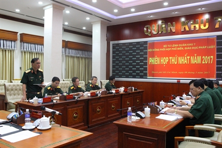 Hội đồng phối hợp phổ biến, giáo dục pháp luật Quân khu 7 tổ chức Phiên họp thứ nhất năm 2017