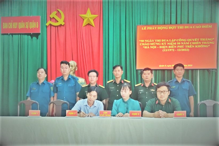 Ban CHQS Quận 8 phát động thi đua cao điểm "50 ngày thi đua lập công quyết thắng"