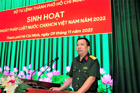 Bộ Tư lệnh TPHCM sinh hoạt “Ngày Pháp luật nước Cộng hòa xã hội chủ nghĩa Việt Nam”