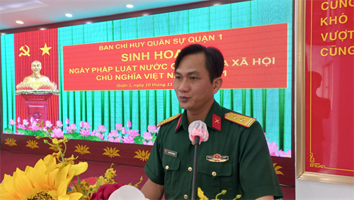 LLVT Quận 1 hưởng ứng Ngày pháp luật nước Cộng hòa XHCN Việt Nam