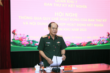 Ban Thư ký kết nghĩa Quân khu 7 thông qua quy chế và nội dung hoạt động năm 2023