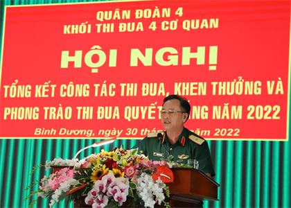 Quân đoàn 4: Khối 4 cơ quan tổng kết Phong trào Thi đua Quyết thắng năm 2022