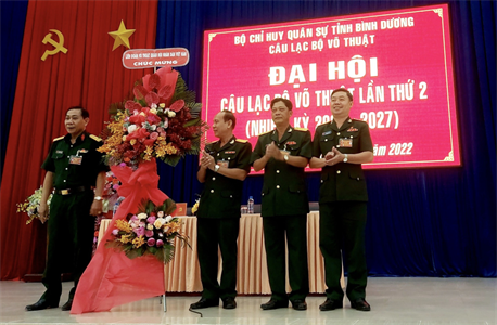 Đại hội Câu lạc bộ Võ thuật Bộ CHQS tỉnh Bình Dương lần thứ II, nhiệm kỳ 2022-2027