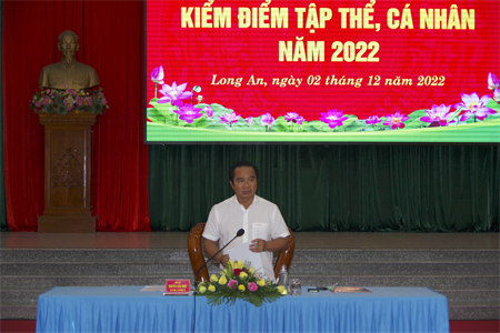 Ban Thường vụ Đảng ủy Quân sự tỉnh Long An hội nghị kiểm điểm tập thể, cá nhân năm 2022
