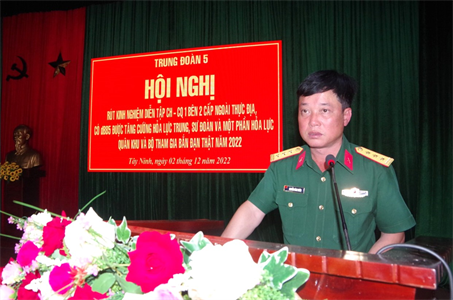 Trung đoàn 5 rút kinh nghiệm diễn tập năm 2022