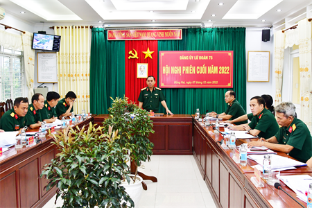 Đảng ủy Lữ đoàn 75 hội nghị phiên cuối năm 2022