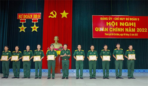 Sư đoàn 9, Quân đoàn 4 hoàn thành tốt nhiệm vụ năm 2022