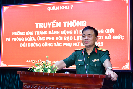 Quân khu 7 tổ chức truyền thông hưởng ứng “Tháng hành động vì bình đẳng giới”