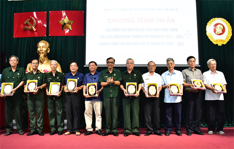 Hội Cựu Chiến binh TPHCM tri ân các đồng chí nguyên Ủy viên Ban Chấp hành  Khóa VI