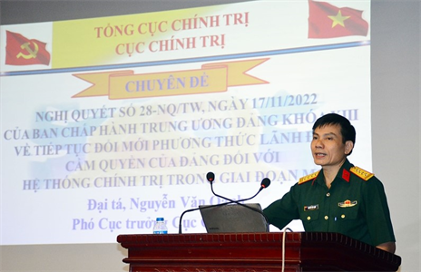 Cơ quan Tổng cục Chính trị nghiên cứu, học tập, quán triệt Nghị quyết Hội nghị lần thứ 6 Ban Chấp hành Trung ương Đảng khóa XIII tại TP Hồ Chí Minh