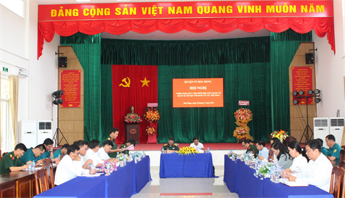 Đảng ủy Quân sự huyện Bàu Bàng triển khai quy chế phối hợp với Đảng ủy các xã, thị trấn