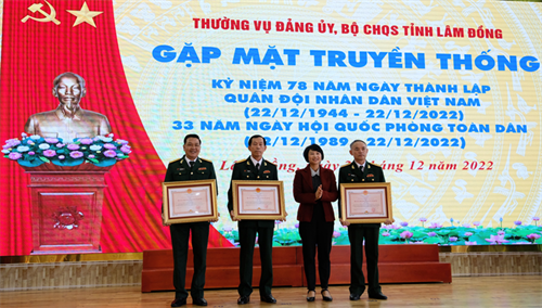 Tỉnh Lâm Đồng họp mặt kỷ niệm 78 năm ngày thành lập Quân đội Nhân dân Việt Nam