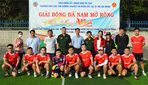 Viện Kiểm sát Quân sự Quân khu tham dự giải bóng đá nam mở rộng