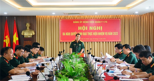 Đảng ủy Bệnh viện Quân y 175 ra nghị quyết lãnh đạo thực hiện nhiệm vụ năm 2023