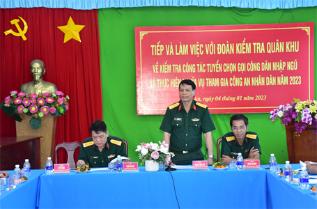 Bộ Tư lệnh Quân khu 7 kiểm tra công tác tuyển quân tại huyện Đất Đỏ