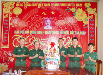 Bộ CHQS tỉnh Bình Dương thăm, chúc tết LLVT tỉnh Bình Phước