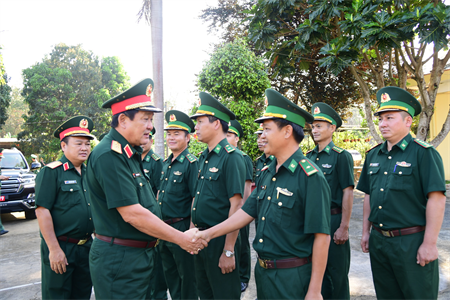 Thượng tướng Võ Minh Lương, Thứ trưởng Bộ Quốc phòng chúc tết tại tỉnh Bình Phước