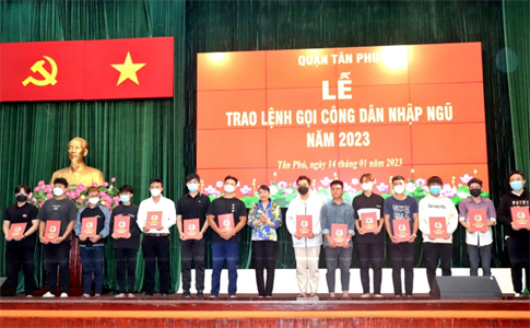 220 thanh niên quận Tân Phú sẵn sàng nhập ngũ
