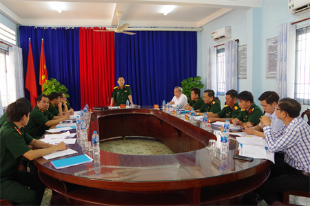 Bộ CHQS tỉnh Long An kiểm tra công tác chuẩn bị lễ giao nhận quân huyện Đức Hòa