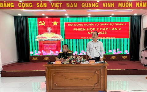 Hội đồng nghĩa vụ quân sự Quận 1 họp phiên 2 cấp lần 2