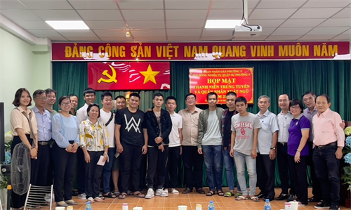 Phường 5, Quận 3 họp mặt thanh niên trúng tuyển nghĩa vụ quân sự năm 2023 và quân nhân xuất ngũ