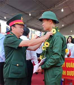 Thành phố Dĩ An, tỉnh Bình Dương hoàn thành nhiệm vụ giao, nhận quân năm 2023