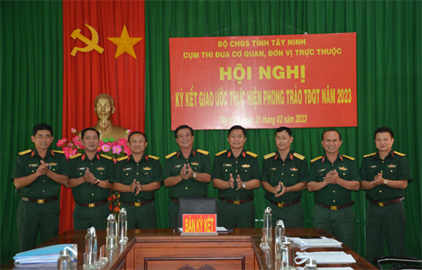 Tỉnh Tây Ninh: Cụm thi đua cơ quan, đơn vị trực thuộc ký kết giao ước thi đua năm 2023
