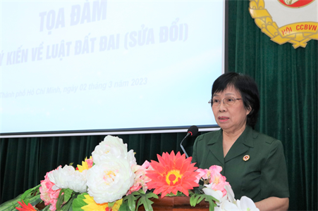 Hội Cựu chiến binh TP.HCM tọa đàm góp ý kiến về Luật đất đai (sửa đổi)