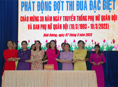 Phong trào phụ nữ Bộ CHQS tỉnh Bình Dương phát triển vững mạnh
