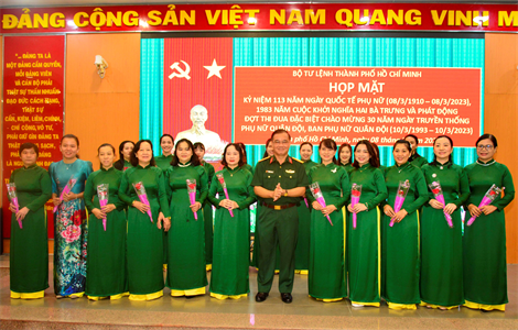 Bộ Tư lệnh TPHCM họp mặt kỷ niệm Ngày Quốc tế Phụ nữ