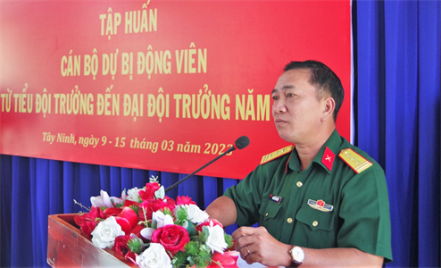 Bộ CHQS tỉnh Tây Ninh tập huấn cán bộ dự bị động viên