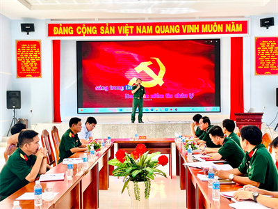 Đảng bộ Quân sự thành phố Phan Thiết, tỉnh Bình Thuận: Sinh hoạt chính trị “Giữ trọn lời thề đảng viên”