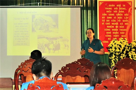 Ban CHQS quận Tân Phú tổ chức Hội thi Cán bộ giảng dạy chính trị giỏi