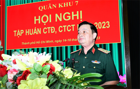 Quân khu 7 tập huấn công tác Đảng, công tác chính trị năm 2023