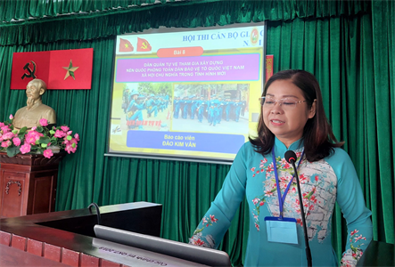 Ban CHQS Quận 10 khai mạc hội thi cán bộ giảng dạy chính trị