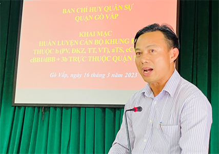 Quận Gò Vấp khai mạc huấn luyện quân nhân dự bị