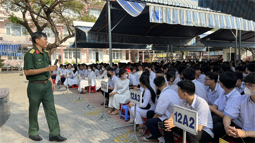 Bộ CHQS tỉnh Bà Rịa - Vũng Tàu tuyên truyền tuyển sinh quân sự năm 2023