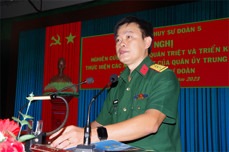 Đảng ủy Sư đoàn 5 nghiên cứu, học tập, quán triệt và triển khai thực hiện các nghị quyết của Quân ủy Trung ương