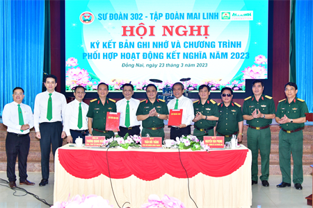Sư đoàn 302 ký kết bản ghi nhớ phối hợp hoạt động kết nghĩa với Tập đoàn Mai Linh