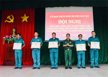 Huyện Đất Đỏ, tỉnh BR-VT tổng kết công tác tuyển quân năm 2023