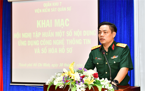 Viện Kiểm sát Quân sự Quân khu 7 tập huấn ứng dụng CNTT và số hoá hồ sơ