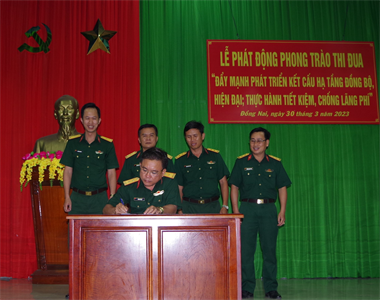 Lữ đoàn 26 phát động thi đua “Đẩy mạnh phát triển cơ cấu hạ tầng đồng bộ, hiện đại; thực hành tiết kiệm, chống lãng phí”