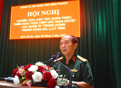 Đảng bộ Quân sự tỉnh Bình Phước học tập các nghị quyết của Quân ủy Trung ương