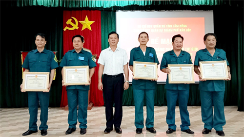 Ban CHQS thành phố Bảo Lộc hội thi cán bộ giảng dạy chính trị giỏi năm 2023