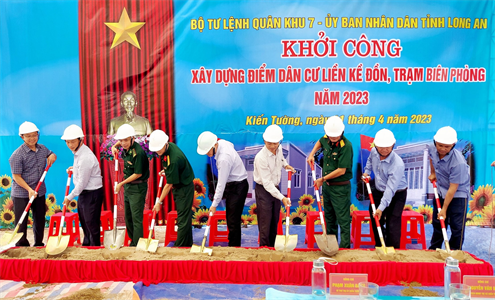 Tỉnh Long An khởi công xây dựng điểm dân cư liền kề đồn, trạm Biên phòng